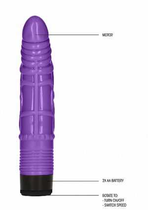 GC - 8 Inch Slight Realistic Dildo Vibe - Purple - Afbeelding 4