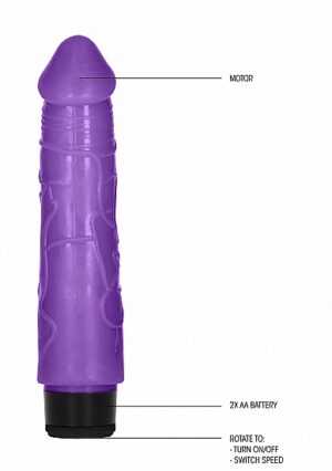 GC - 8 Inch Thick Realistic Dildo Vibe - Purple - Afbeelding 4