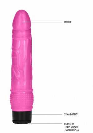 GC - 8 Inch Thin Realistic Dildo Vibe - Pink - Afbeelding 4