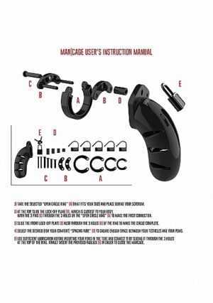 ManCage - Model 03 - Chastity - 4.5" - Cock Cage - Black - Afbeelding 4