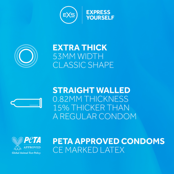 exs extra safe condoms 100 pack