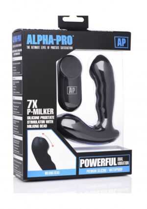 7X P-MILKER Silicone Pspot Stimulator - Black - Afbeelding 11