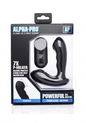 7X P-MILKER Silicone Pspot Stimulator - Black - Afbeelding 6