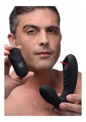 7x P-Thump Tapping Prostate Vibe with Remote Control - Black - Afbeelding 8