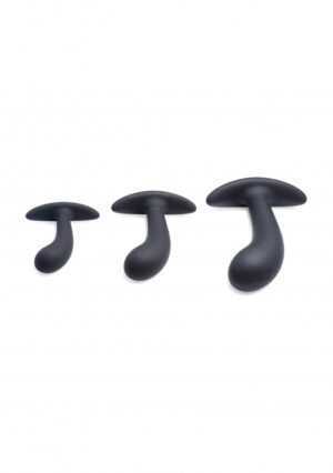 Dark Delights 3 Piece Curved Anal Trainer Set - Black - Afbeelding 6