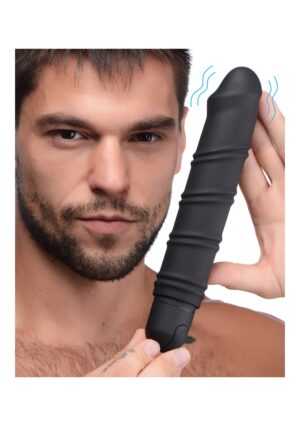 XL Bullet & Swirl Silicone Sleeve - Black