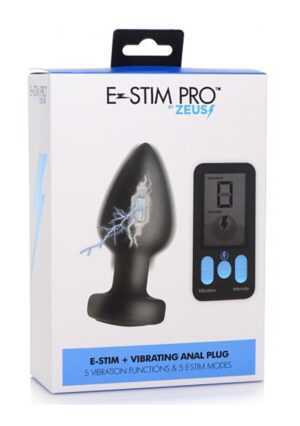 5X E-Stim Pro Silicone Vibrating Anal Plug + Remote Control - Afbeelding 3