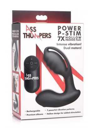 AT Power P-Stim 7X Hollow Prostate Plug + Remote Control - Afbeelding 4