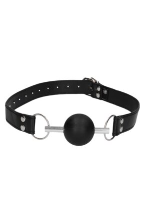 Solid Ball Gag - With Bonded Leather Straps - Afbeelding 5