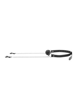 Breathable Ball Gag With Nipple Clamps - Afbeelding 8