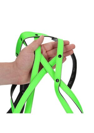 Full Body Harness - GitD - Neon Green/Black - S/M - Afbeelding 5