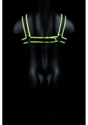 Chest Bulldog Harness - GitD - Neon Green/Black - L/XL - Afbeelding 4