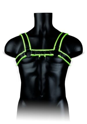 Chest Bulldog Harness - GitD - Neon Green/Black - L/XL - Afbeelding 5