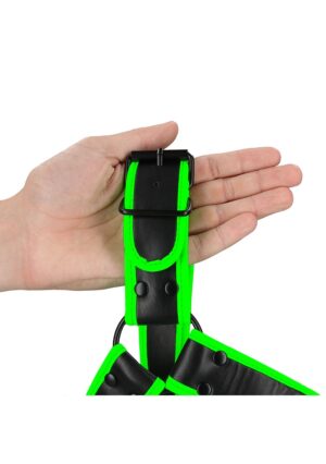 Chest Bulldog Harness - GitD - Neon Green/Black - L/XL - Afbeelding 7