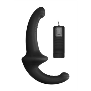 Ouch! - Vibrating Silicone Strapless Strapon - Black