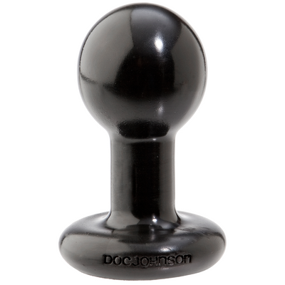 Round Butt Plug - Small - Black