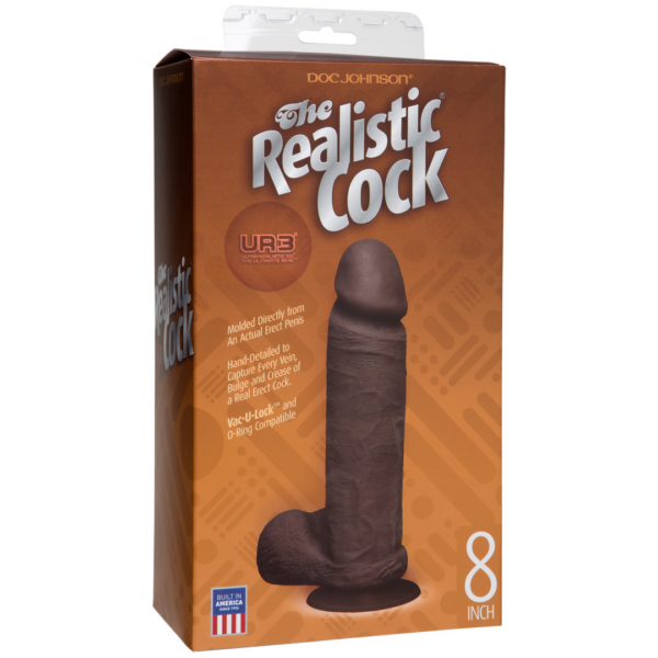 The Realistic Cock - UR3 - 8 Inch - Black