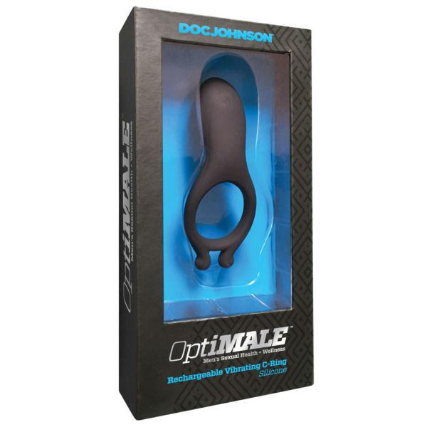 OptiMALE - Rechargeable Vibrating C-Ring - Black