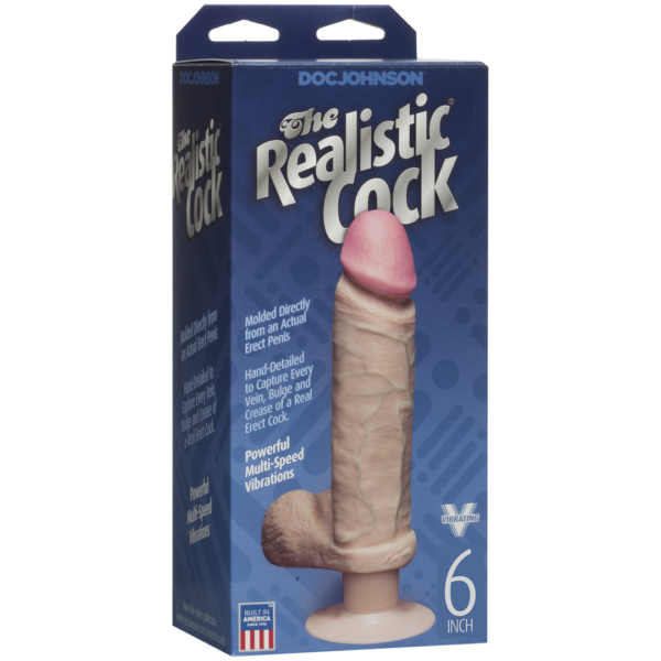 The Realistic Cock - MS - Vibrating 6 Inch - Skin