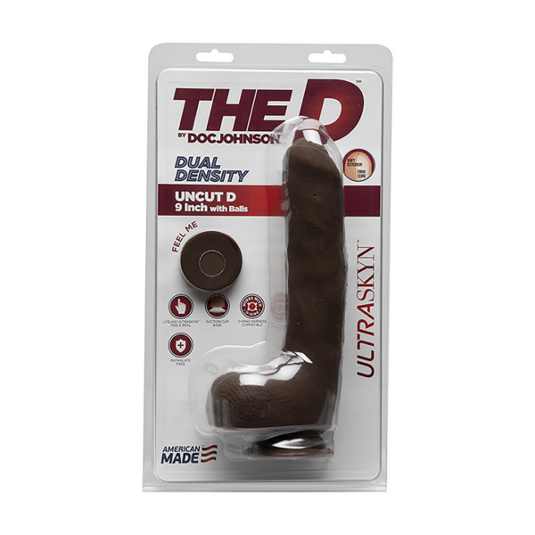 Uncut D - 9 Inch with Balls - ULTRASKYN - Chocolate