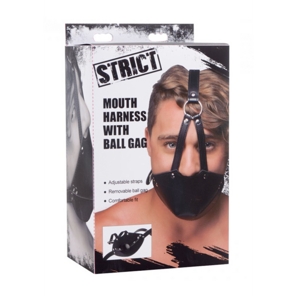 Strict - Mouth Harness with Ball Gag