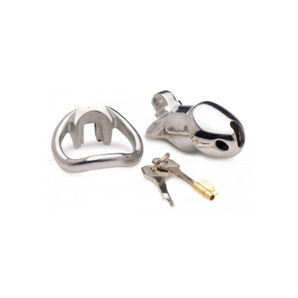 Rikers 24-7 Stainless Steel Locking Chastity Cage - Silver