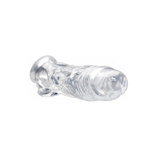 Realistic Clear Penis Enhancer and Ball Stretcher - Transparent