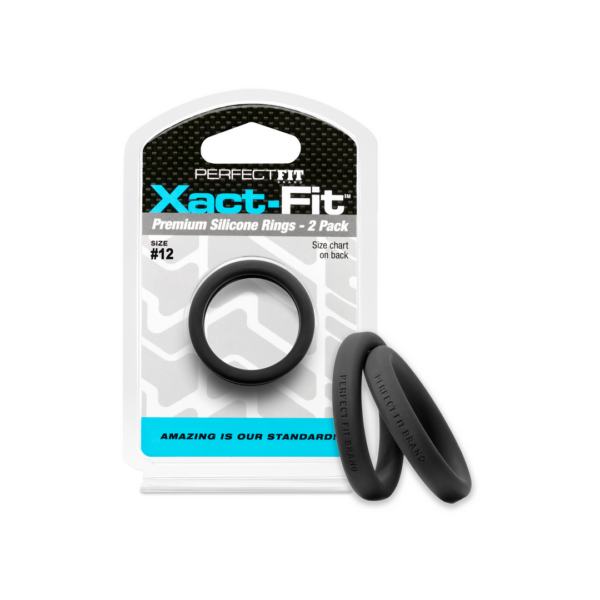 #12 Xact-Fit Cockring 2-Pack - Black