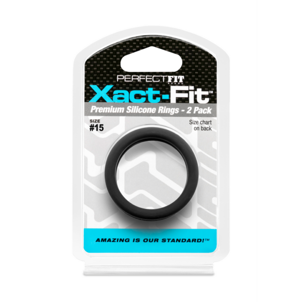 #15 Xact-Fit Cockring 2-Pack - Black