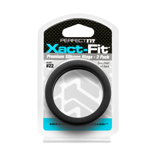 #22 Xact-Fit Cockring 2-Pack - Black